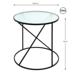 3S. x Home table d'appoint en métal laqué noir Online
