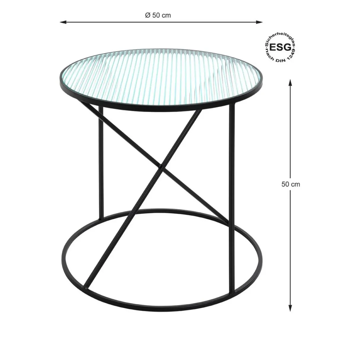 3S. x Home table d'appoint en métal laqué noir Online