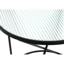 3S. x Home table d'appoint en métal laqué noir Online