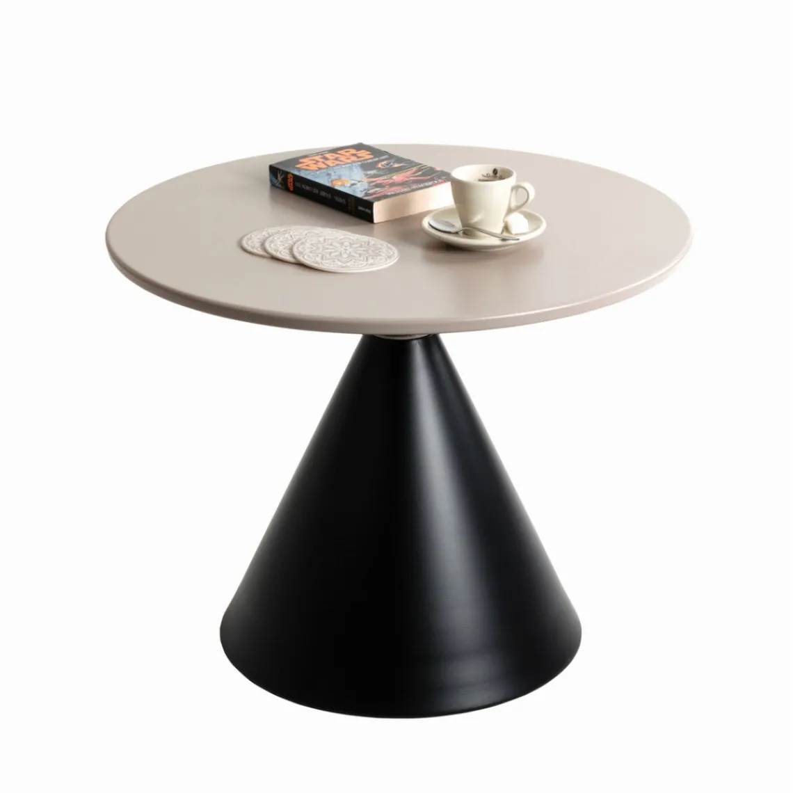 3S. x Home Table d'Appoint en métal noir tablette peint par poudrage en gris cachemire Online