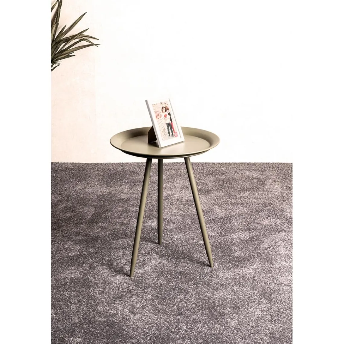 3S. x Home Table d'appoint en métal vert modèle mini New