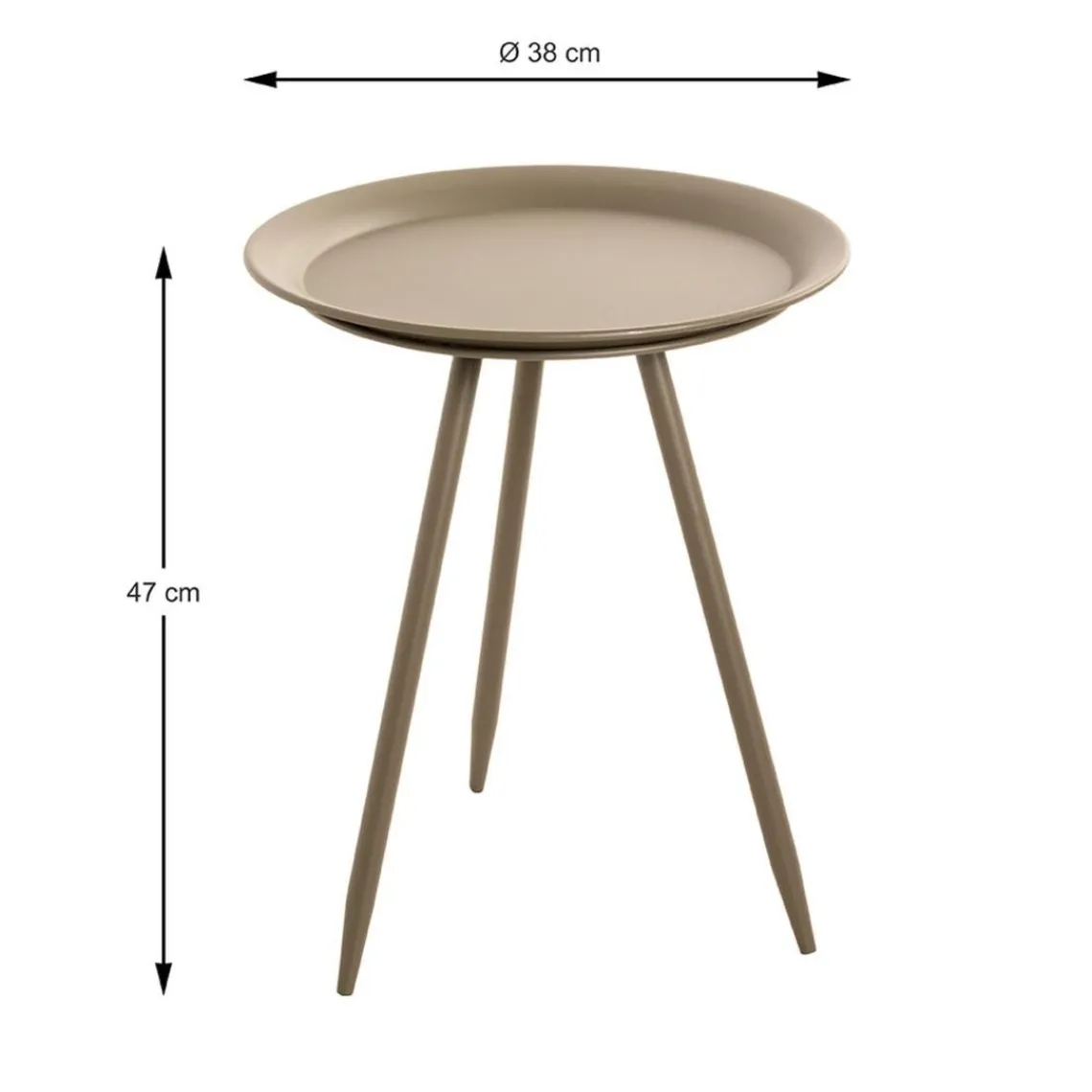 3S. x Home Table d'appoint en métal vert modèle mini New
