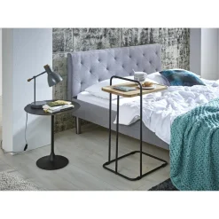 3S. x Home table d'appoint en structure en tube d'acier laqué noir, Hot