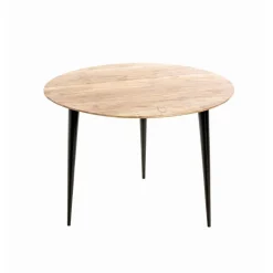 3S. x Home Table d’appoint en tube d'acier plateau en bois massif d'acacia Outlet