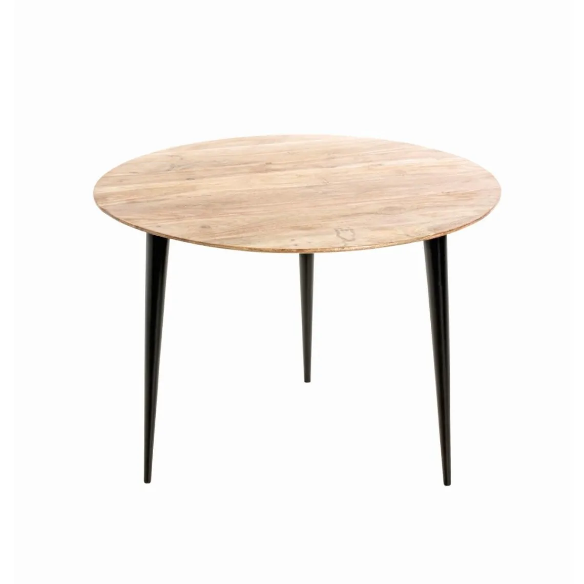 3S. x Home Table d’appoint en tube d'acier plateau en bois massif d'acacia Outlet