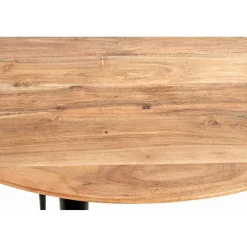 3S. x Home Table d’appoint en tube d'acier plateau en bois massif d'acacia Outlet