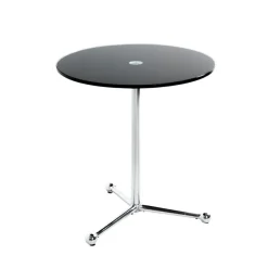3S. x Home table d'appoint en tube d'acier chromé Best