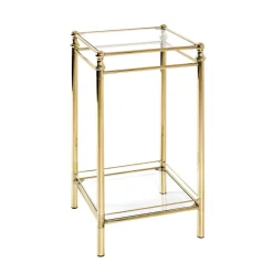 3S. x Home table d'appoint en tube d'acier laitonné Discount