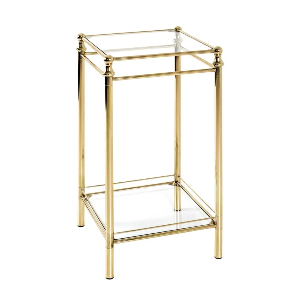 3S. x Home table d'appoint en tube d'acier laitonné Discount