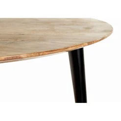 3S. x Home Table d'appoint en tube d'acier plateau en bois massif Discount