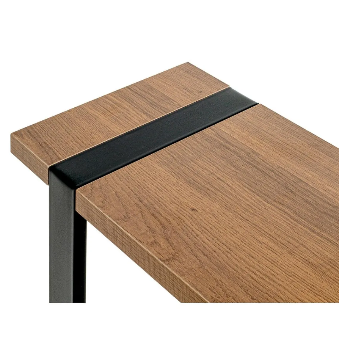 3S. x Home Table d'appoint finition chêne et structure en acier Clearance