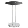 3S. x Home table d'appoint inox et verre trempé noir Online