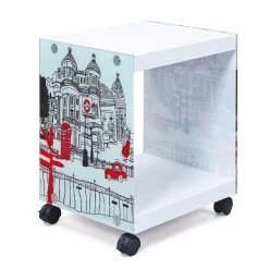 3S. x Home Table D'Appoint LONDONCUBE Blanc Outlet
