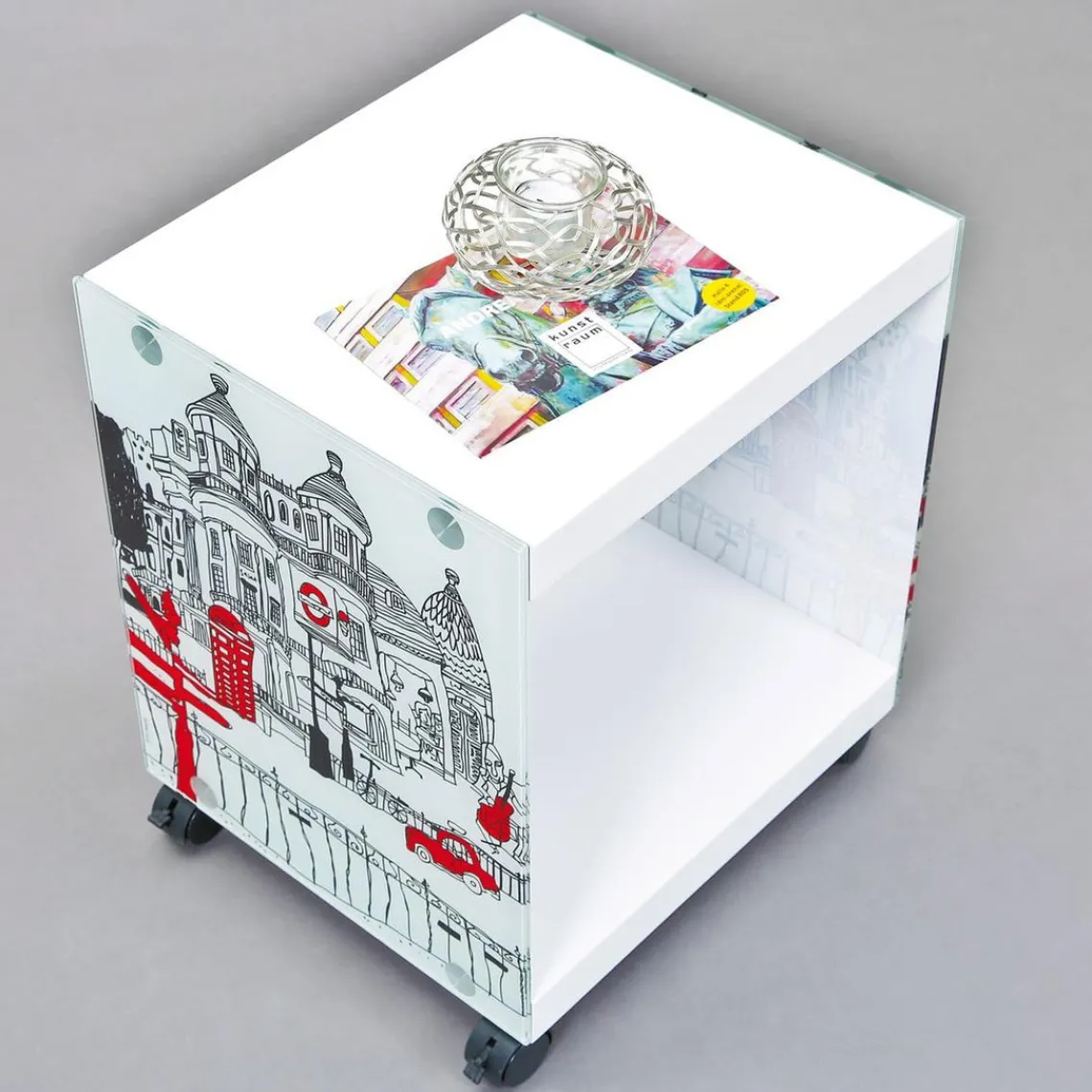 3S. x Home Table D'Appoint LONDONCUBE Blanc Outlet