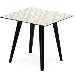3S. x Home Table d'appoint magnétique carrée Bipolart Métal Noir avec 3 Tops style Scandinave New