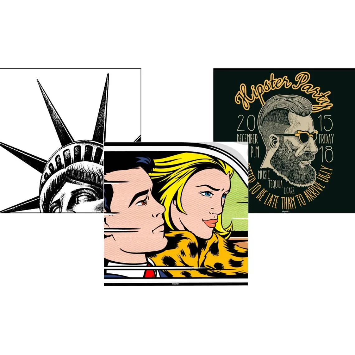 3S. x Home Table d'appoint magnétique carrée Bipolart Métal Rouge avec 3 Tops style Fun Discount