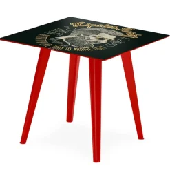 3S. x Home Table d'appoint magnétique carrée Bipolart Métal Rouge avec 3 Tops style Fun Discount