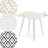 3S. x Home Table d'appoint magnétique carrée Bipolart Métal Blanc avec 3 Tops style Scandinave Hot