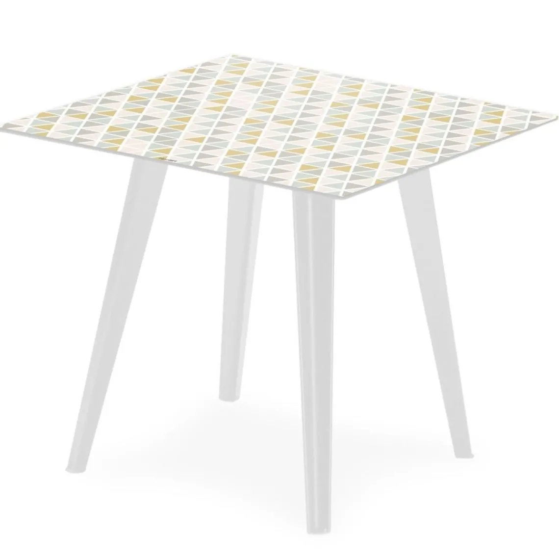 3S. x Home Table d'appoint magnétique carrée Bipolart Métal Blanc avec 3 Tops style Scandinave Hot