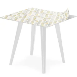 3S. x Home Table d'appoint magnétique carrée Bipolart Métal Blanc avec 3 Tops style Scandinave Hot