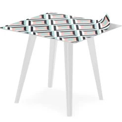 3S. x Home Table d'appoint magnétique carrée Bipolart Métal Blanc avec 3 Tops style Scandinave Hot