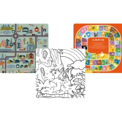 3S. x Home Table d'appoint magnétique carrée Bipolart Métal Rouge avec 3 Tops style Kid