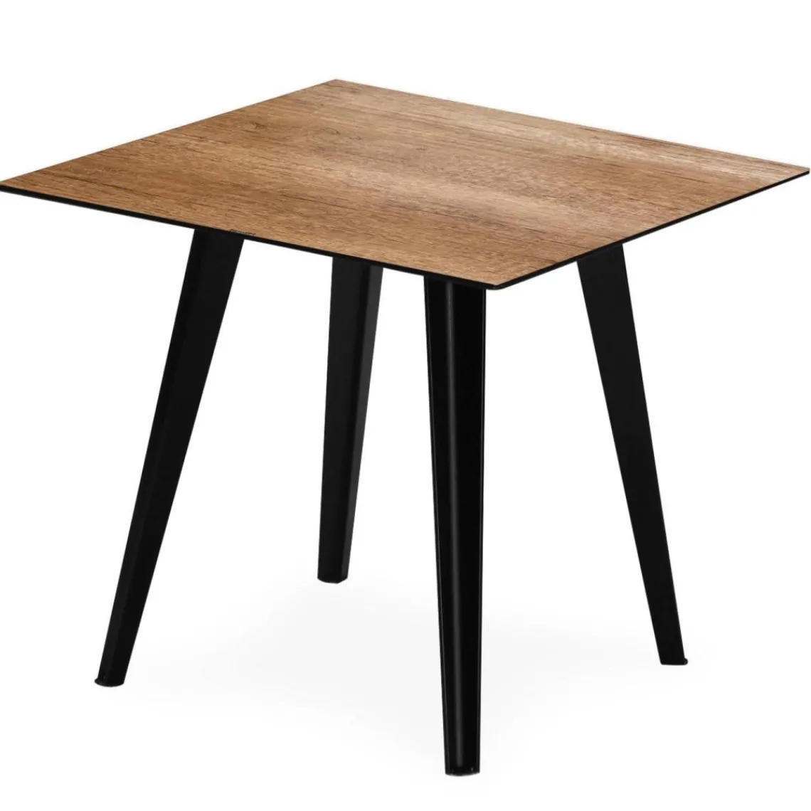 3S. x Home Table d'appoint magnétique carrée Bipolart Métal Noir avec 3 Tops style Natural New
