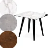 3S. x Home Table d'appoint magnétique carrée Bipolart Métal Noir avec 3 Tops style Textures Outlet