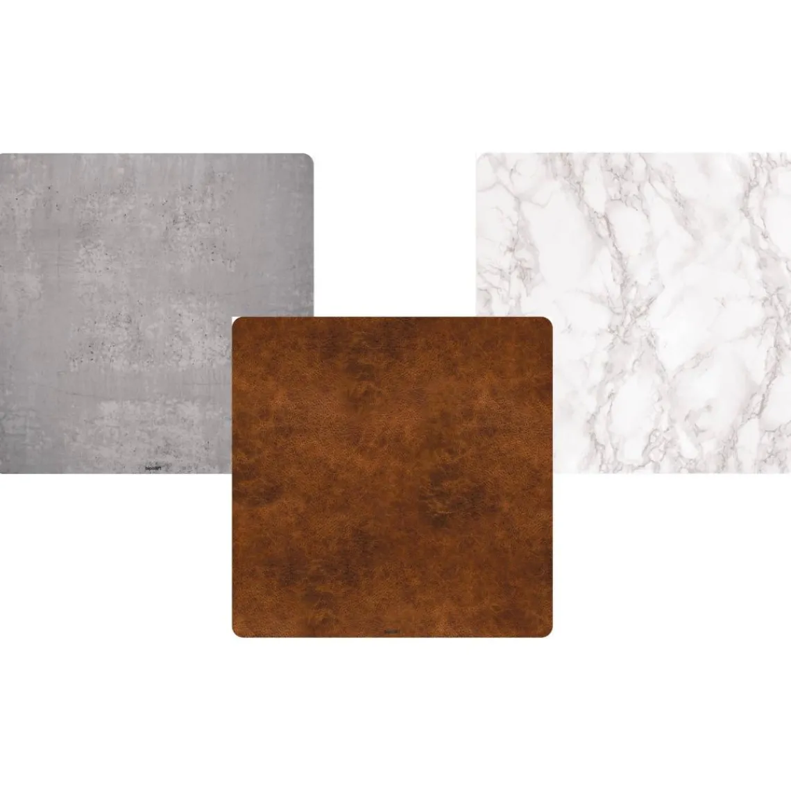 3S. x Home Table d'appoint magnétique carrée Bipolart Métal Noir avec 3 Tops style Textures Outlet