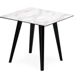 3S. x Home Table d'appoint magnétique carrée Bipolart Métal Noir avec 3 Tops style Textures Outlet