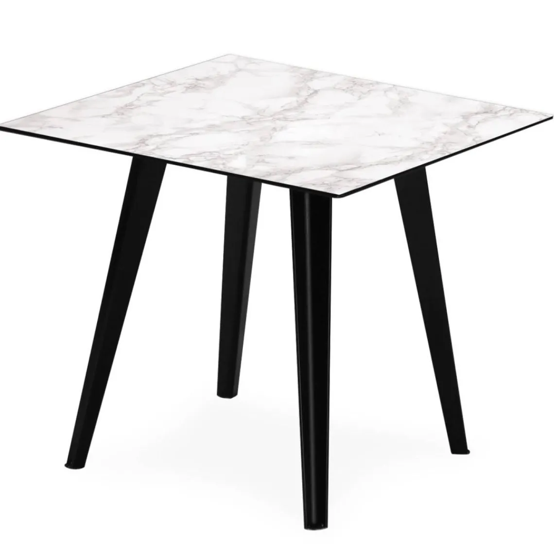 3S. x Home Table d'appoint magnétique carrée Bipolart Métal Noir avec 3 Tops style Textures Outlet
