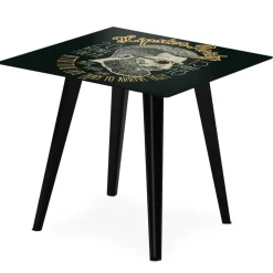 3S. x Home Table d'appoint magnétique carrée Bipolart Métal Noir avec 3 Tops style Fun Best