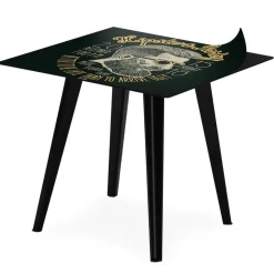 3S. x Home Table d'appoint magnétique carrée Bipolart Métal Noir avec 3 Tops style Fun Best