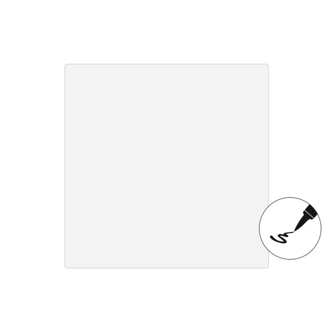 3S. x Home Table d'appoint magnétique carrée Bipolart Métal Noir avec 1 Top Tableau blanc effaçable Outlet