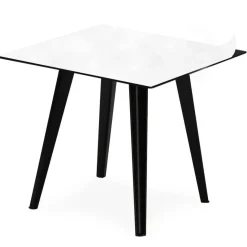 3S. x Home Table d'appoint magnétique carrée Bipolart Métal Noir avec 1 Top Tableau blanc effaçable Outlet