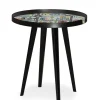 3S. x Home Table d'appoint magnétique ronde à rebord Bipolart Métal Noir avec 3 Tops style Kid Discount