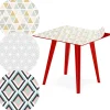3S. x Home Table d'appoint magnétique carrée Bipolart Métal Rouge avec 3 Tops style Scandinave Outlet