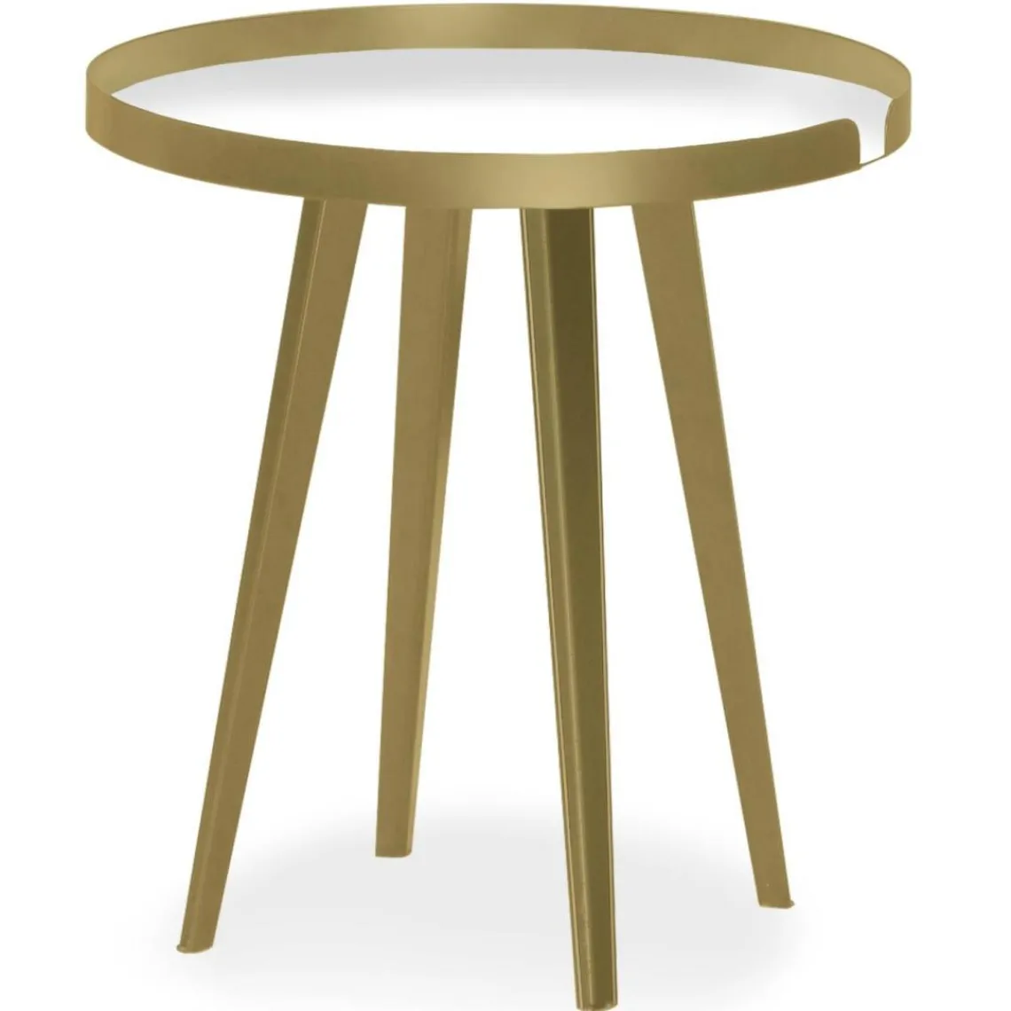 3S. x Home Table d'appoint magnétique ronde à rebord Bipolart Métal Or avec 1 Top Tableau blanc effaçable Best