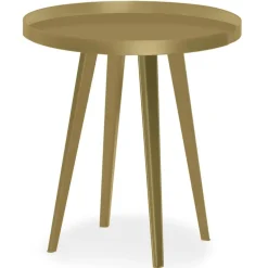 3S. x Home Table d'appoint magnétique ronde à rebord Bipolart Métal Or avec 1 Top Tableau blanc effaçable Best