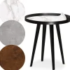 3S. x Home Table d'appoint magnétique ronde à rebord Bipolart Métal Noir avec 3 Tops style Textures Discount