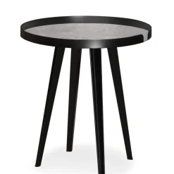 3S. x Home Table d'appoint magnétique ronde à rebord Bipolart Métal Noir avec 3 Tops style Textures Discount