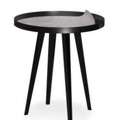 3S. x Home Table d'appoint magnétique ronde à rebord Bipolart Métal Noir avec 3 Tops style Textures Discount
