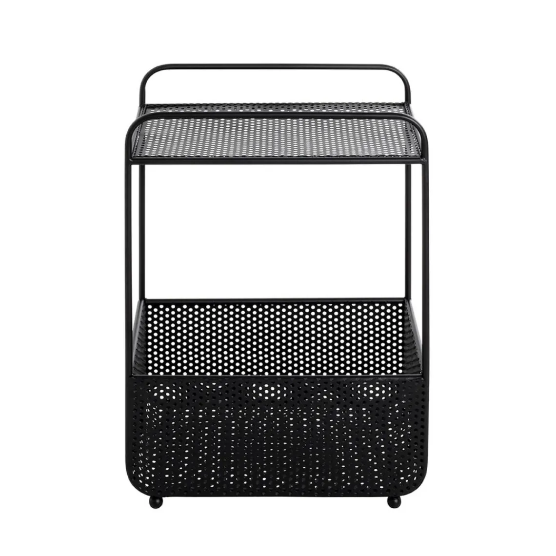 3S. x Home Table d'appoint métal noir porte journeaux integré Outlet