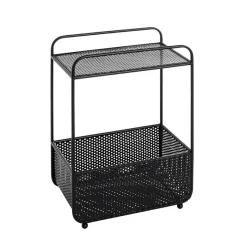 3S. x Home Table d'appoint métal noir porte journeaux integré Outlet