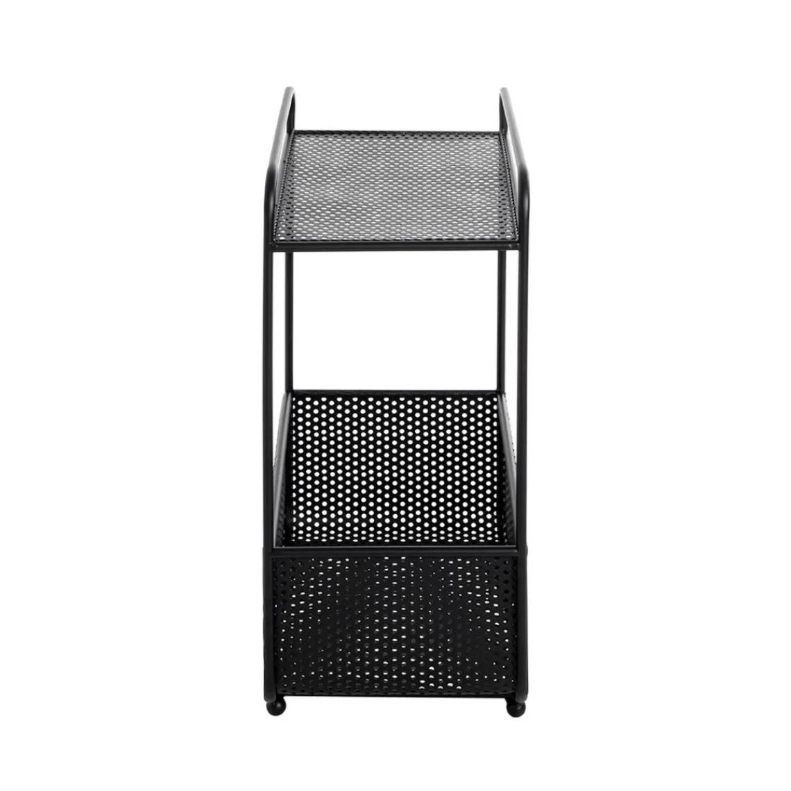 3S. x Home Table d'appoint métal noir porte journeaux integré Outlet