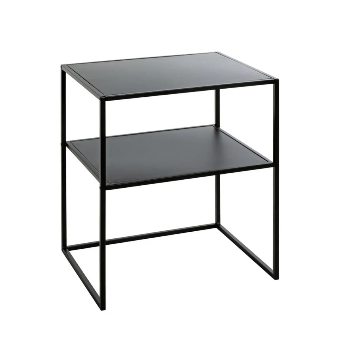 3S. x Home Table d'appoint petit modèle métal laqué noir New