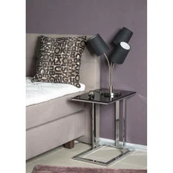 3S. x Home Table d'appoint plateau en verre trempé Hot