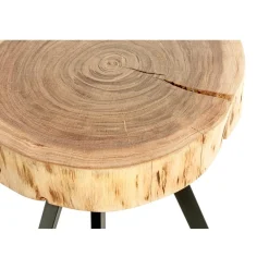 3S. x Home Table d'appoint plateau rondelle d'arbre modèle mini