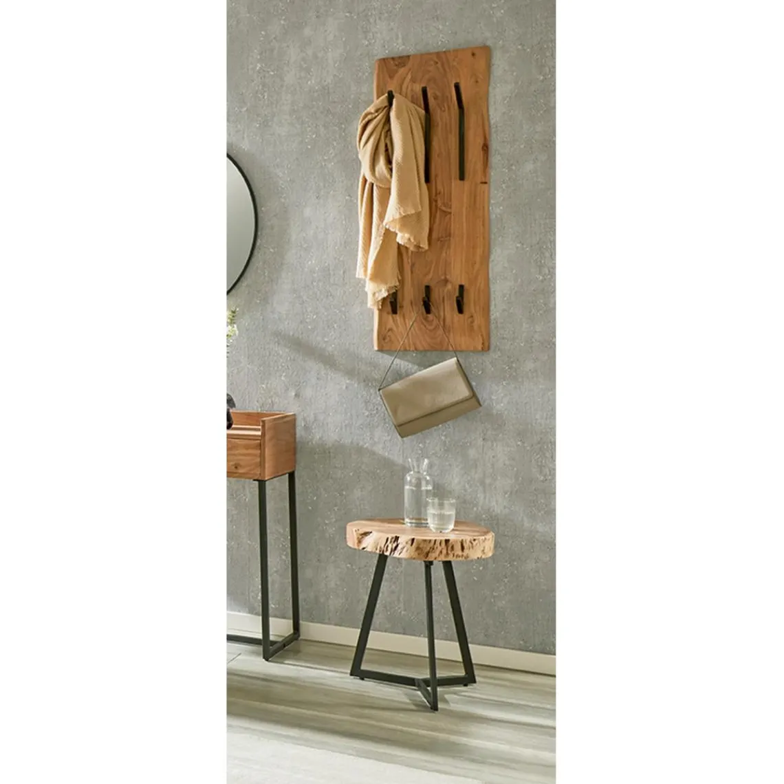3S. x Home Table d'appoint plateau rondelle d'arbre modèle maxi Clearance