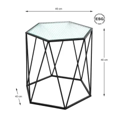 3S. x Home table d'appoint plateaux en verre trempé décoratif Sale